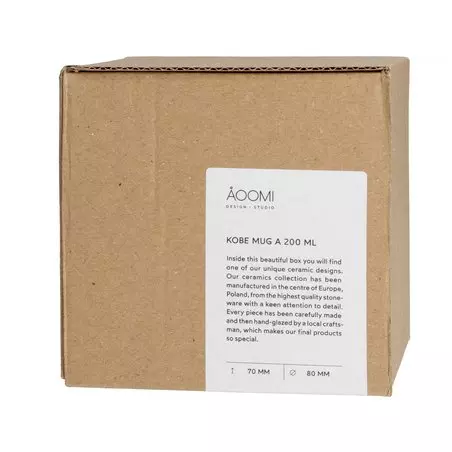 Modrá šálka na caffe latté Aoomi Kobe Mug A06 s objemem 200 ml.