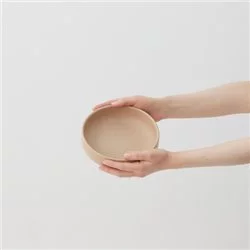 Miska na snídani Aoomi Sand Bowl v oranžové barvě, ideální pro servírování.