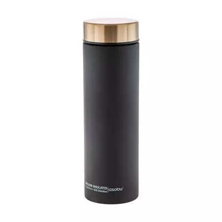 Termohrnek Asobu Le Baton 500 ml v černé barvě, ideální pro cestování.