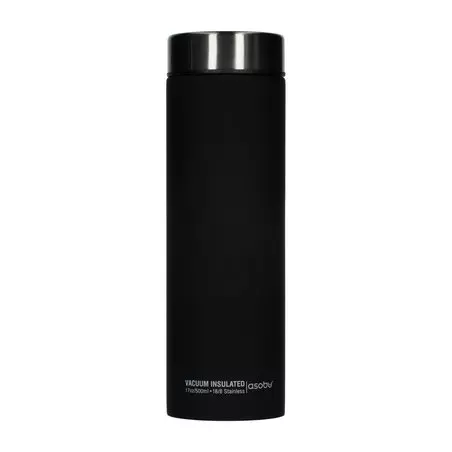 Termohrnek Asobu Le Baton v šedé barvě s objemem 500 ml vhodný na cestování.
