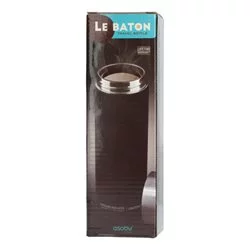 Stříbrný termohrnek Asobu Le Baton s objemem 500 ml, ideální pro uchování nápojů v požadované teplotě na cestách.