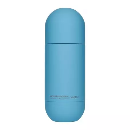 Modrý Asobu Orb Bottle 420 ml je praktická termoska, ideální pro udržení teploty nápojů během cestování.
