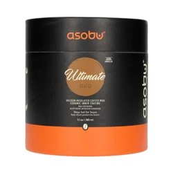 Termohrnek Asobu Ultimate Coffee Mug v černé barvě s objemem 360 ml, ideální pro cestování.