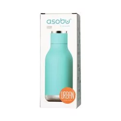Obrázek cestovního termohrnku Asobu Urban Water Bottle s objemem 460 ml v tyrkysové barvě, vyrobeného z nerezové oceli.