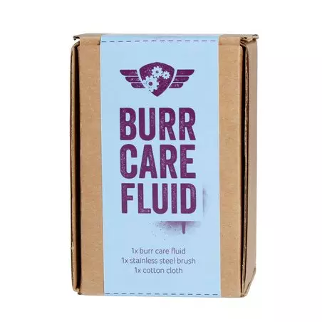 Sada Comandante Burr Care Fluid Set pro údržbu kávovarů značky Comandante, ideální pro dokonalé čištění a údržbu mlecích kamenů.