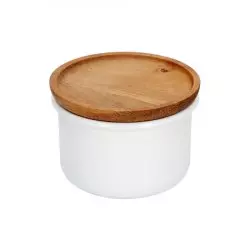 Zásobník na kávu a čaj Hario Bona z týkového dřeva s objemem 400 ml.