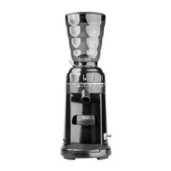 Elektrický mlýnek na kávu Hario V60 v elegantní černé barvě, ideální pro milovníky kvalitně umleté kávy.