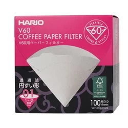 Hario VCF-01-100WK bílé papírové filtry V60-01 100 ks