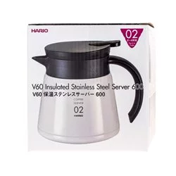 Hario Insulated Server V60-02 nerez 600 ml bílý