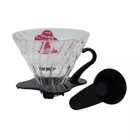 Hario V60 skleněný dripper 02 černý