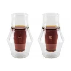 Dvě sklenice Kruve EQ Glass Set Inspire s objemem 150 ml ideální pro filtrovanou kávu.