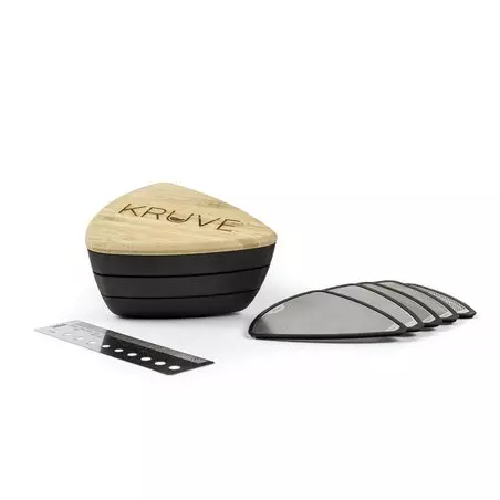 Černá sada precizních sítek Kruve Sifter Base Black.