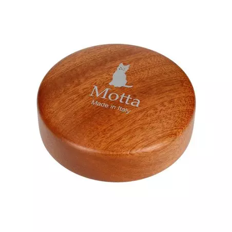 Distributor kávy Motta hnědé barvy o průměru 58 mm, ideální pro precizní rozložení mleté kávy ve filtru.