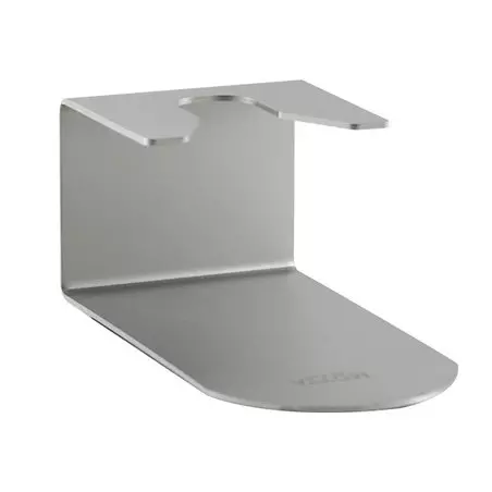 Stříbrná základna pro tamper od značky Motta, ideální pro udržení tamperu ve stabilní pozici.