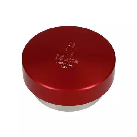 Pěchovadlo na kávu Motta Tamper Lightning s průměrem 53 mm v nápadité červené barvě.
