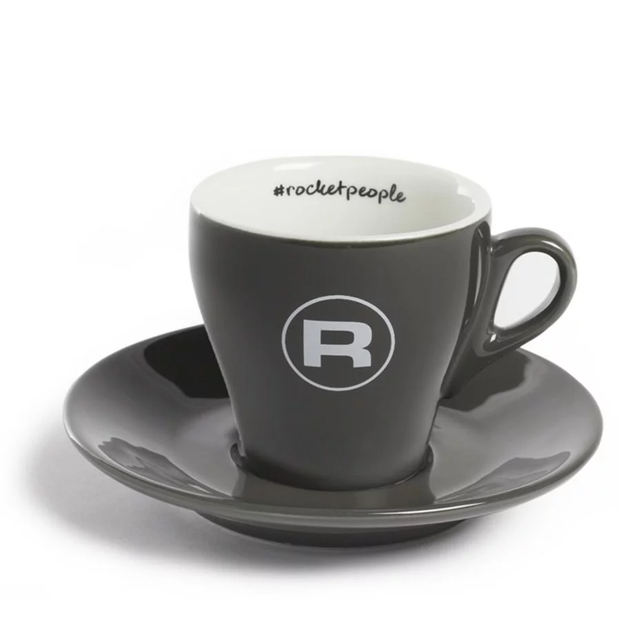Rocket Espresso šálek s podšálkem rocketpeople 180 ml, tmavě šedý