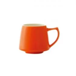 Hrnek na kávu v oranžové barvě s objemem 200 ml. Značka Origami.
