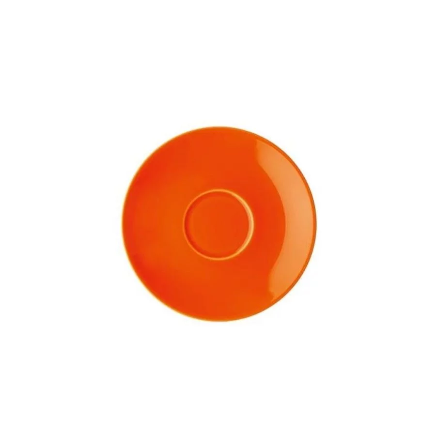 Oranžový podšálek z porcelánu značky Origami.