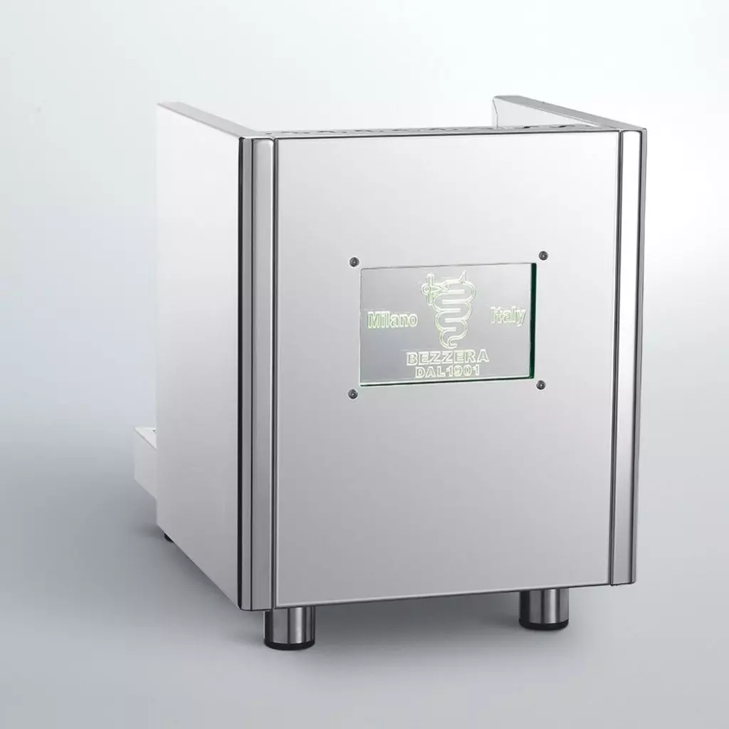 Rear of the stainless-steel Bezzera Mitica Top PID espresso machine