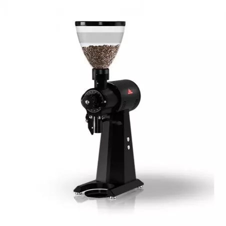 Espressový mlýnek na kávu Mahlkönig EK43T v černé barvě s manuálním dávkováním.