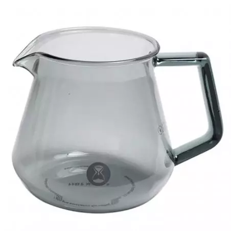 Skleněná konvička na kávu Timemore Coffee Server tmavá s objemem 600 ml, ideální pro přípravu vaší oblíbené kávy.