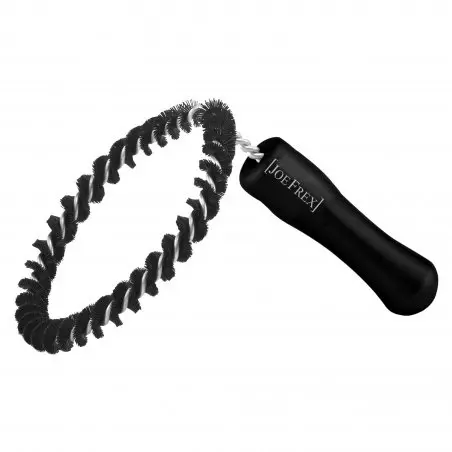 Kruhový čistící kartáč na hlavu kávovaru L značky JoeFrex v černé barvě optimalizovaný pro efektivní údržbu a čištění kávovarů.