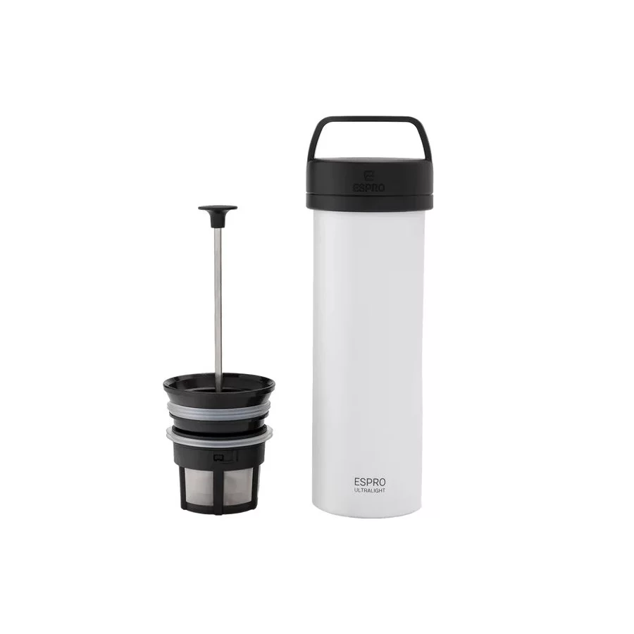 Espro Ultra Light Coffee Press v bílé barvě s objemem 450 ml.