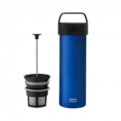 Espro Ultra Light Coffee Press v modré barvě s objemem 450 ml.
