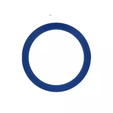 Modré silikonové těsnění hlavy kávovaru na bílém pozadí