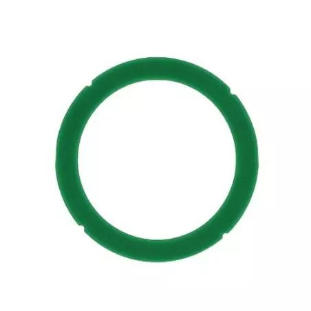 Zelené silikonové těsnění hlavy kávovaru na bílém pozadí