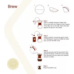 Návod na složení filtru a následnou přípravu kávy pomocí Chemexu.