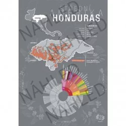 Kávový plakát Honduras od české značky Beanie.