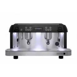Profesionální dvoupákový kávovar Iberital Expression Pro Standard v černém provedení.
