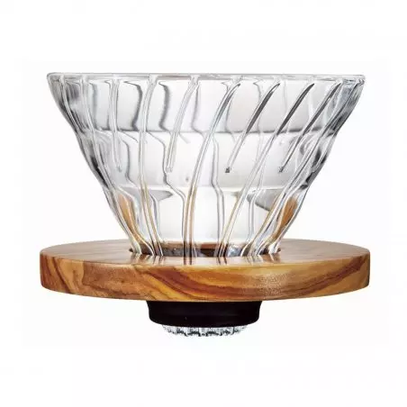 Hario V60-02 skleněný dripper Olive VDG-02-OV