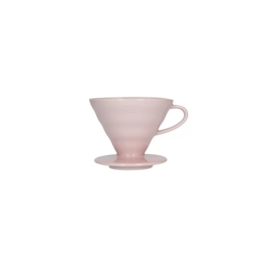 Keramický růžový dripper na kávu