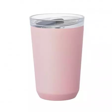 Růžový termohrnek Kinto To Go Tumbler o objemu 360 ml.