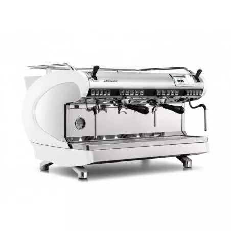 Profesionální pákový kávovar Nuova Simonelli Aurelia UX v bílé barvě.