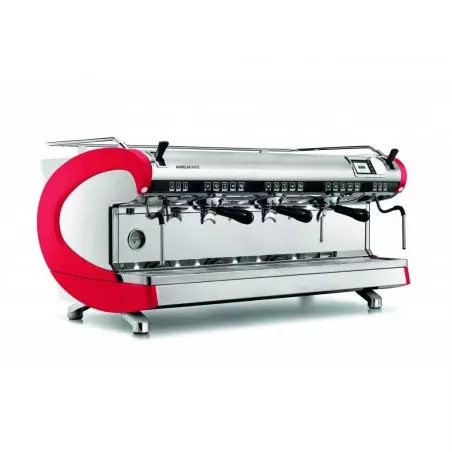 Červený profesionální kávovar Nuova Simonelli Aurelia Wave UX.