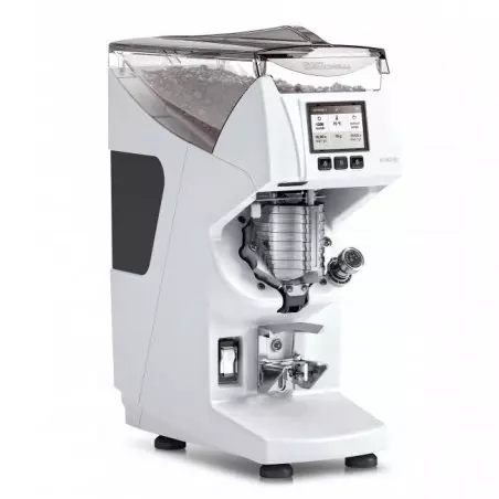 Espressový mlýnek Nuova Simonelli GX85 v bílém provedení s tichým chodem.