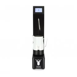 Automatický černý napěňovač mléka Perfect Moose Greg s chytrou konvičkou.