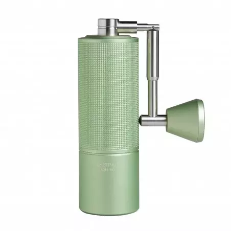Ruční mlýnek se skládací kličkou Timemore C3S PRO v zelené barvě.