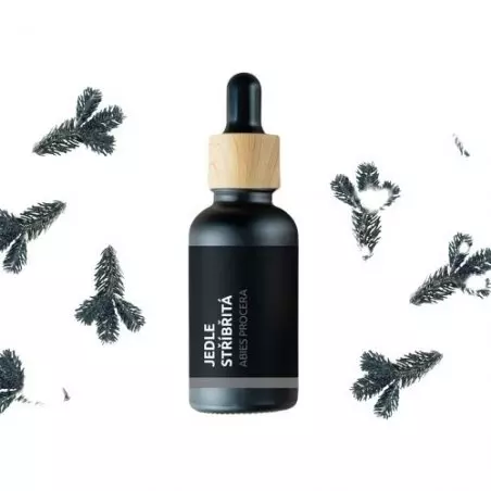 Lahvička esenciálního oleje Jedle stříbřitá značky Pěstík o objemu 10 ml s příjemnou sladkou vůní.