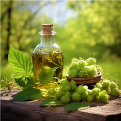 Esenciální olej Chmel od značky Pěstík v 10ml lahvičce, ideální pro aromaterapii a relaxaci.