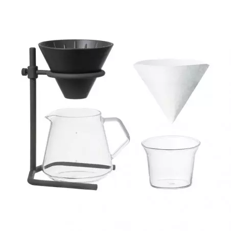 Set pro přípravu filtrované kávy Kinto SCS-S04 Brewer Stand pro čtyři šálky.