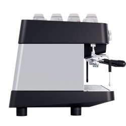 Profesionální třípákový kávovar Nuova Simonelli Aurelia Semi-Automatic 3GR v černé barvě.