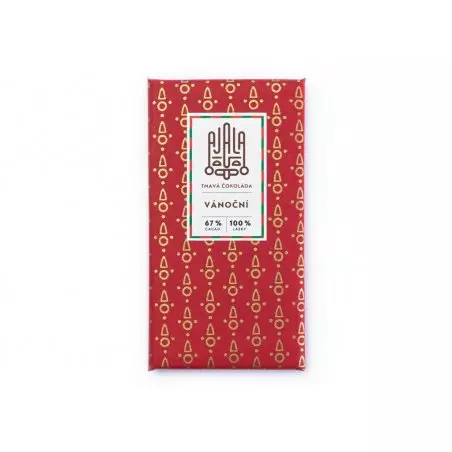 Čokoláda Ajala Vánoční 67% s bohatou a intenzivní chutí.