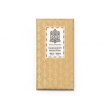 Smoothie maker Ajala s vanilkovým rohlíčkem čokoládou o obsahu kakaa 48 %.