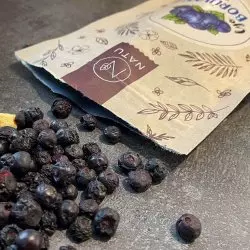Balíček NATU lyofilizovaných borůvek o hmotnosti 45 g.