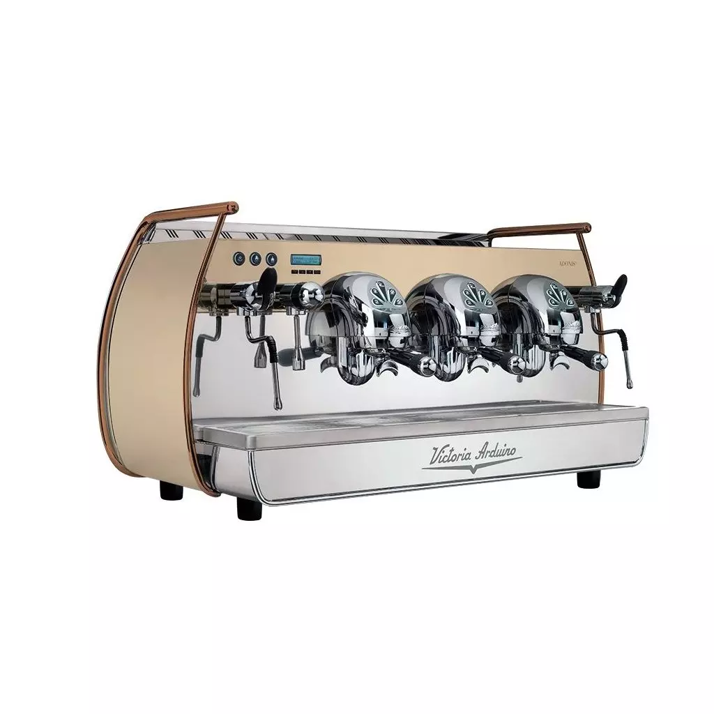Pákový kávovar Victoria Arduino Adonis 1905 v barvě Glamour Sand.