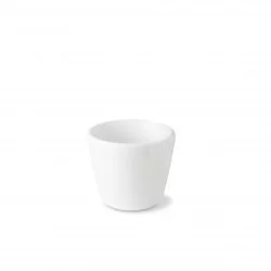 Bílý porcelánový šálek bez ouška z kolekce Optimo od značky G. Benedikt, objem 140 ml.